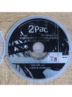 Vtg 1998 2Pac Tupac LIFE GOES ON PROMO CD DEATH ROW RECORDS